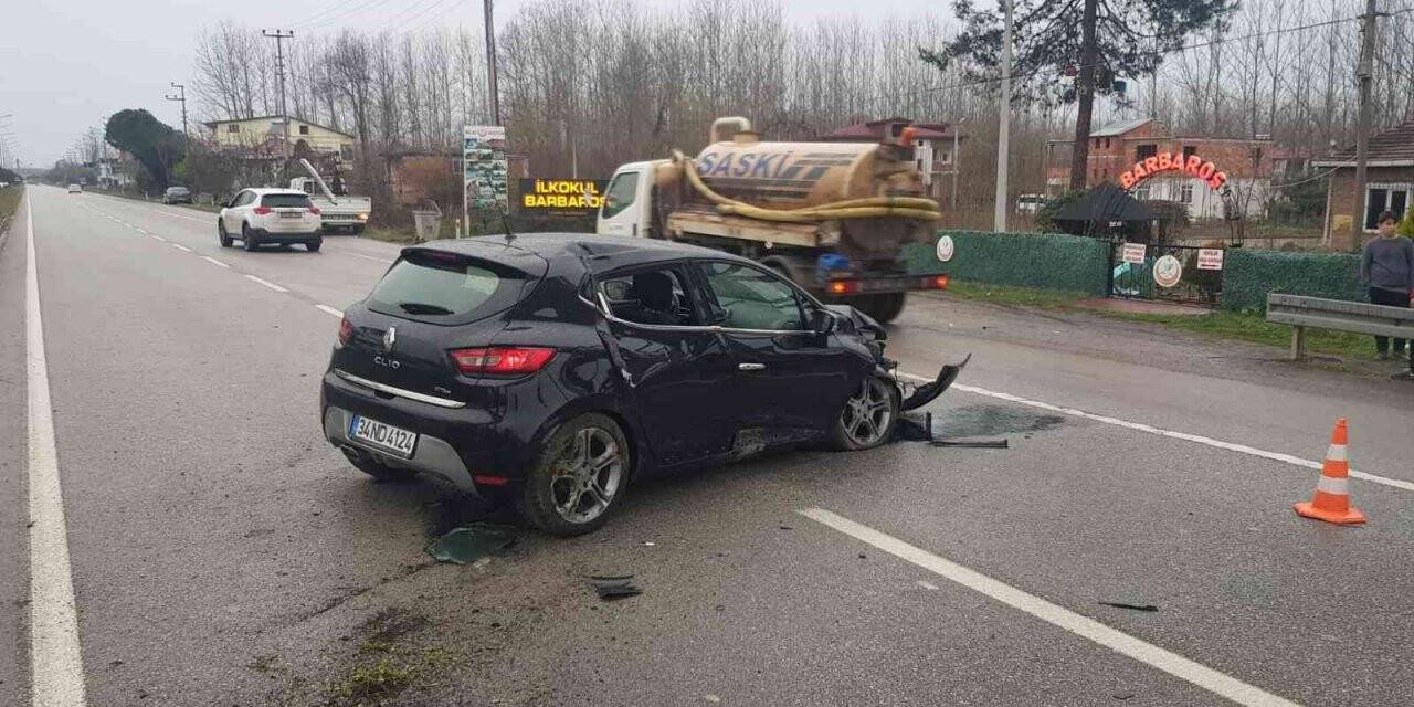Terme’de trafik kazası: 1 yaralı