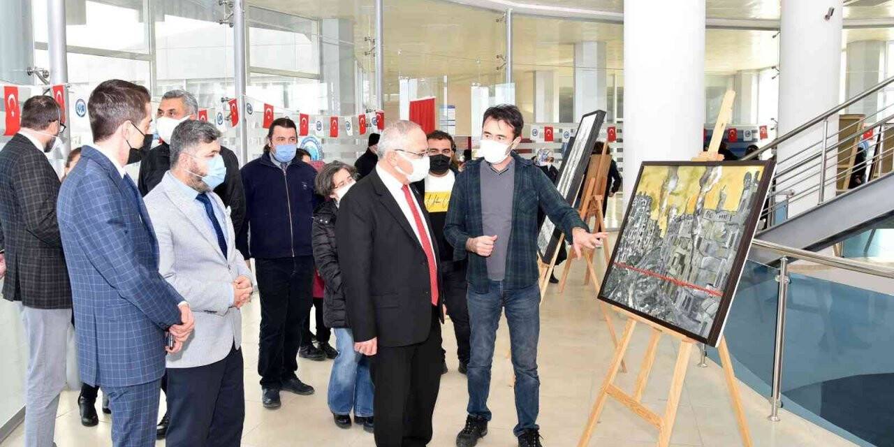 KMÜ’de ’Göç’ temalı sergi sanatseverlerle buluştu