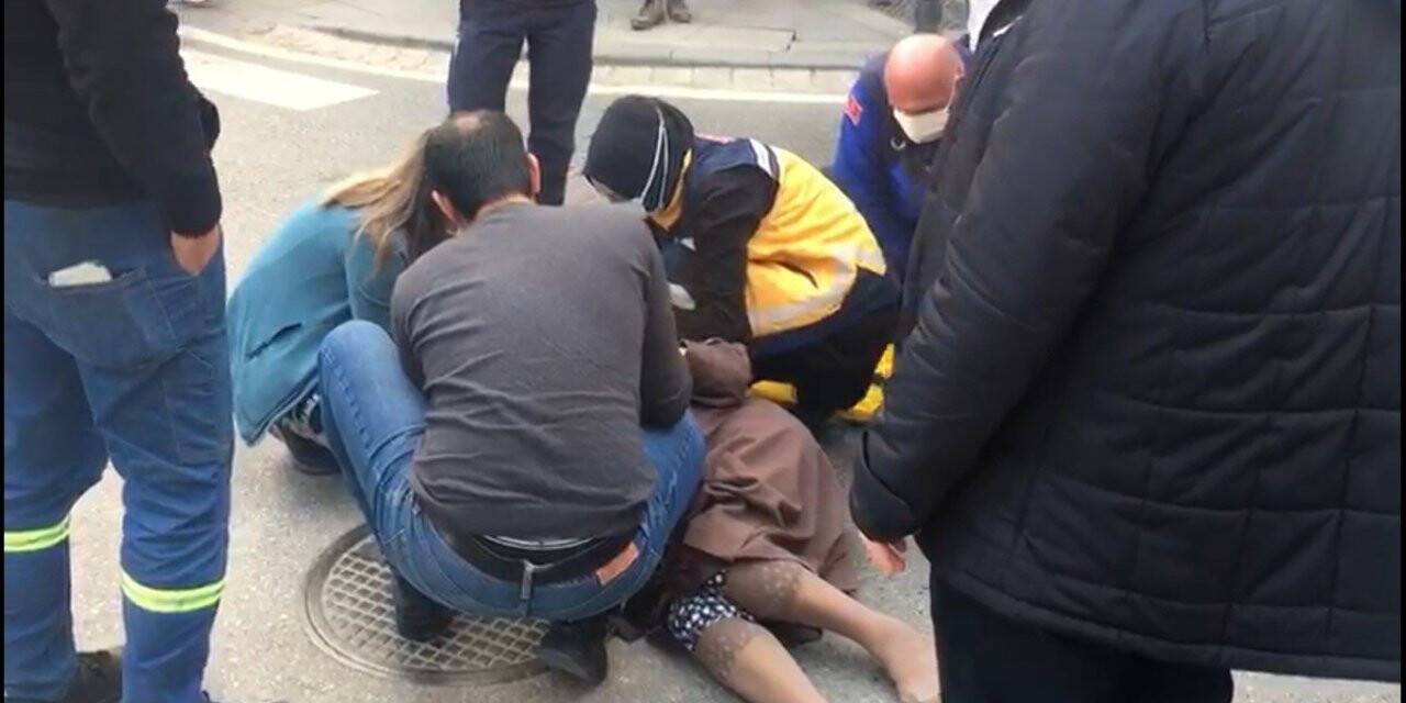 Yolun karşısına geçmeye çalışırken hastanelik oldu