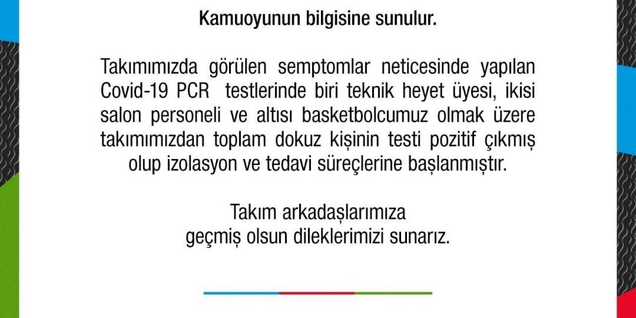 Aliağa Petkimspor’da 9 pozitif vaka
