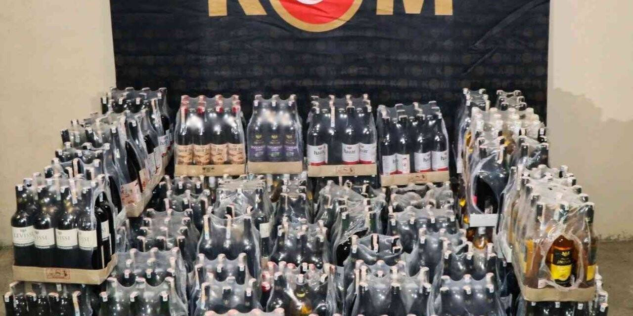 Muş’ta gümrük kaçağı alkollü içki ele geçirildi