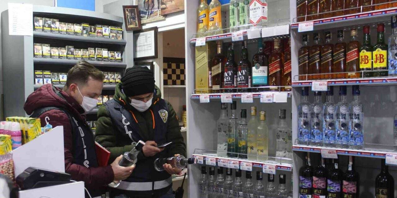 Muradiye’de kaçak ve sahte alkol denetimi