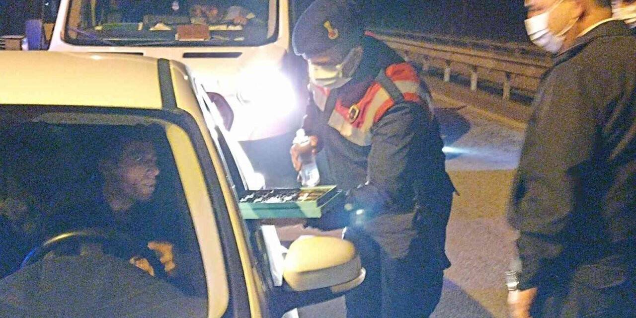 Manisa jandarmasından yılbaşında trafik denetimi