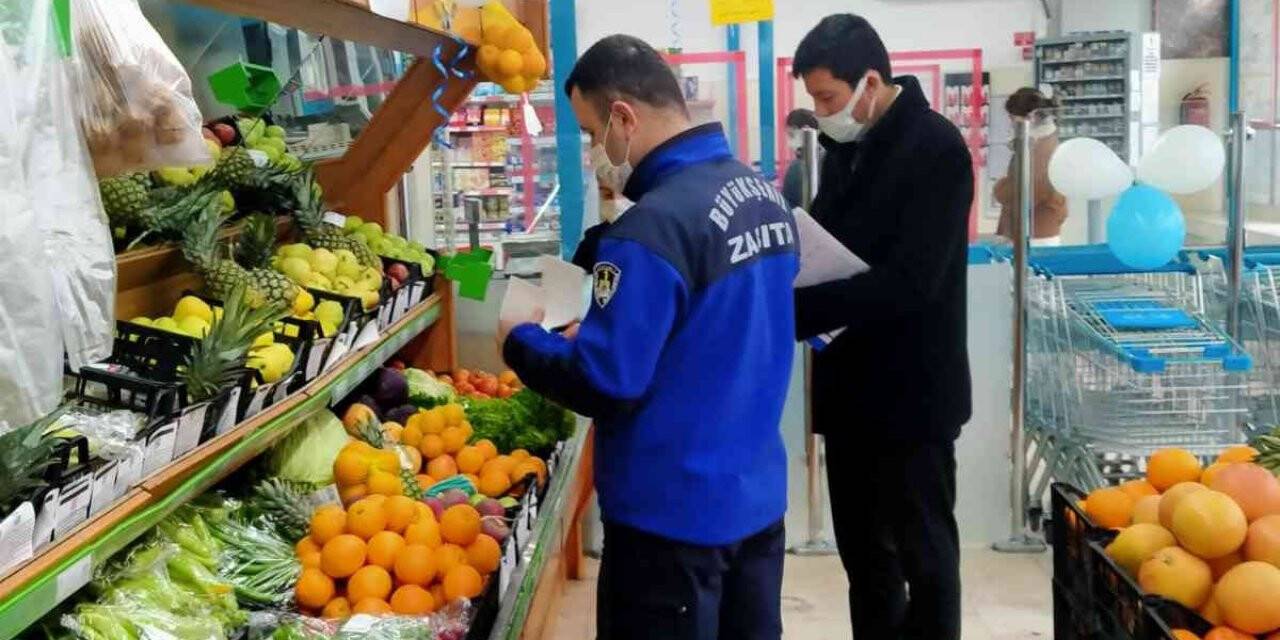 Market fiyatlarına zabıtadan denetim