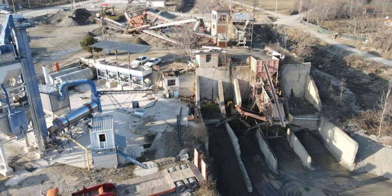 Tosya’daki kum e çakıl ocağından rekor üretim