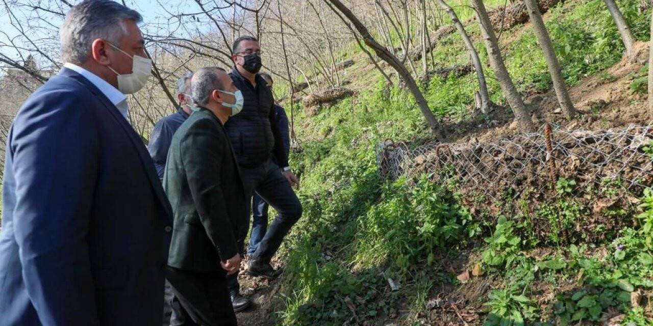 Fındık bahçelerinde cep teras uygulaması