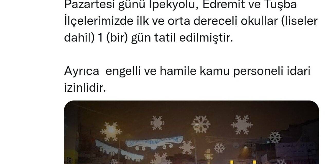 Van’da okullara kar engeli