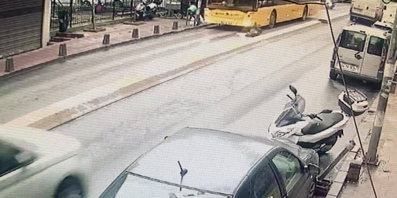 İstanbul’da feci kaza kamerada: İETT otobüsünün çarptığı kadın ağır yaralandı