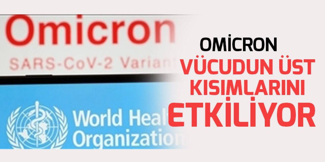 DSÖ: Omicron'un vücudun üst kısımlarını etkilediğini tespit ettik