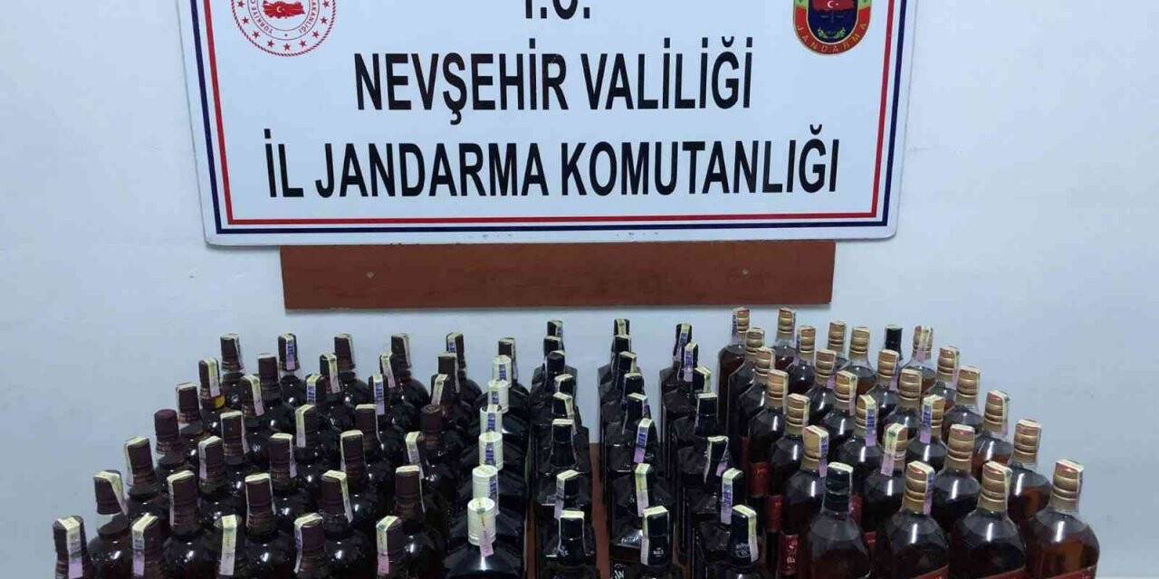 Nevşehir’de 93 şişe sahte alkole el konuldu