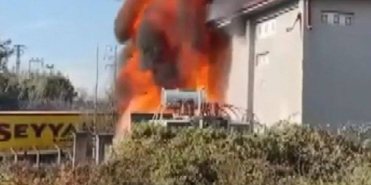 Trafo alev alev yandı