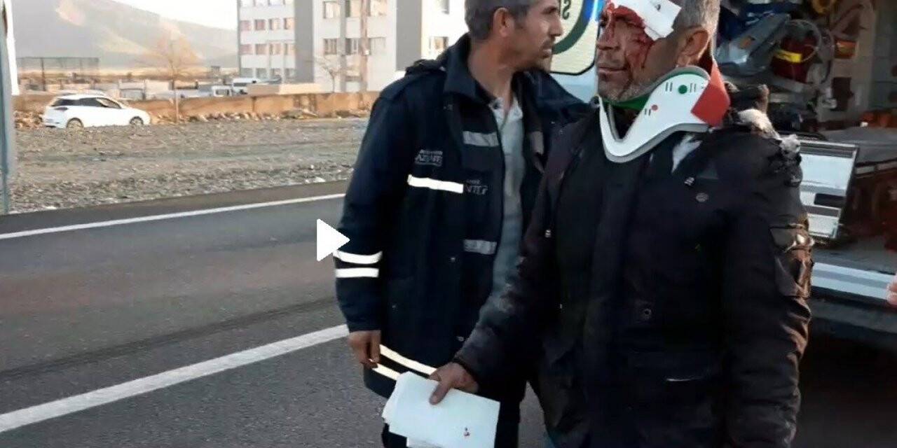 Yüzü gözü kanlar içinde kendisine çarpan aracı sordu
