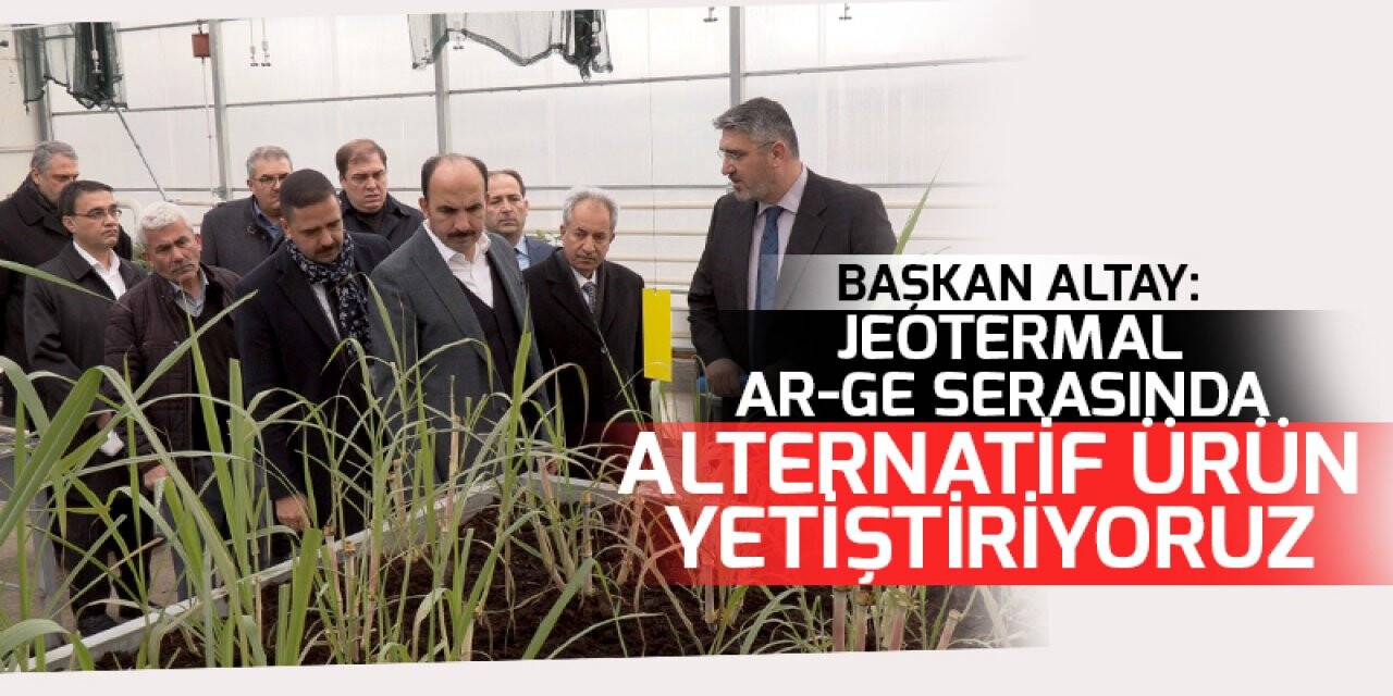 Başkan Altay: Jeotermal Ar-Ge serasında alternatif ürün yetiştiriyoruz