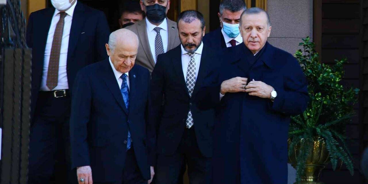 Cumhurbaşkanı Erdoğan ile MHP lideri Bahçeli’nin görüşmesi sona erdi