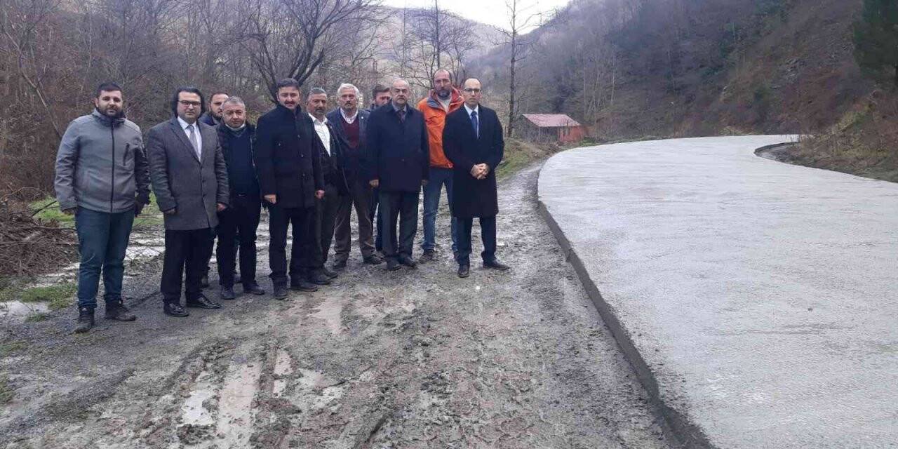 Gümeli’deki yol çalışmalarında sona gelindi