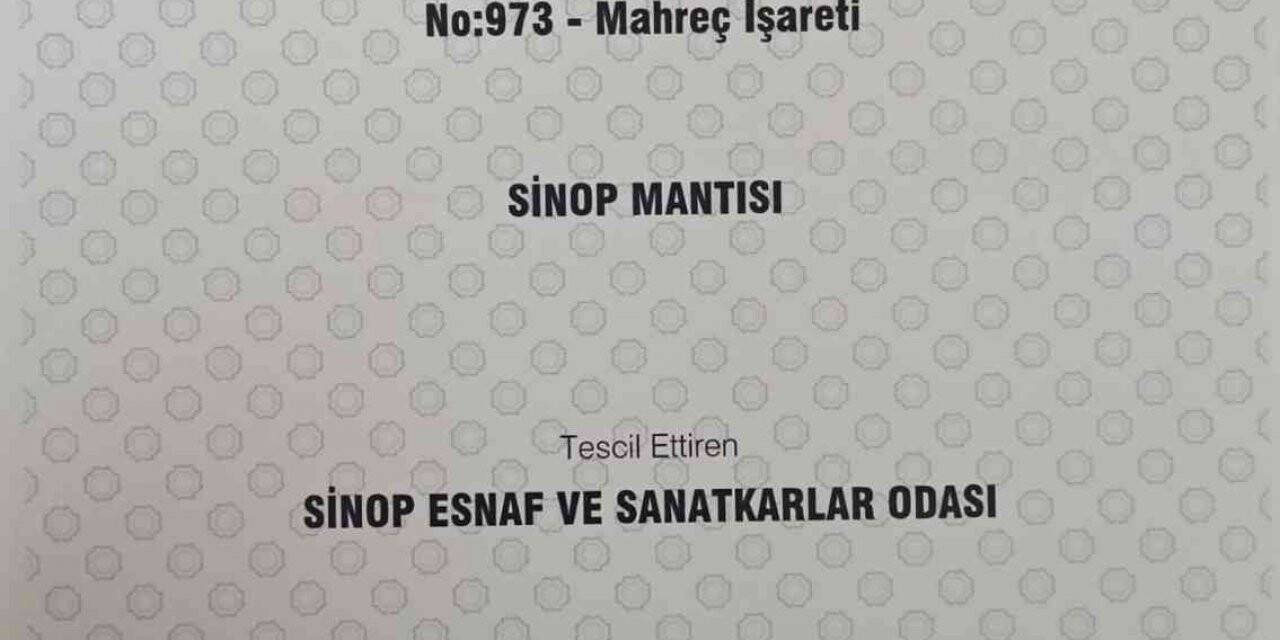’Sinop mantısı’ coğrafi işaret aldı