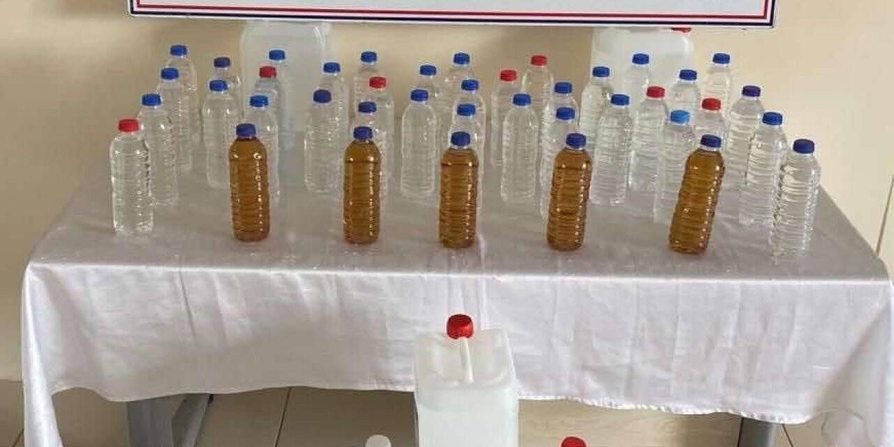Mersin’de 70 litre sahte içki ele geçirildi
