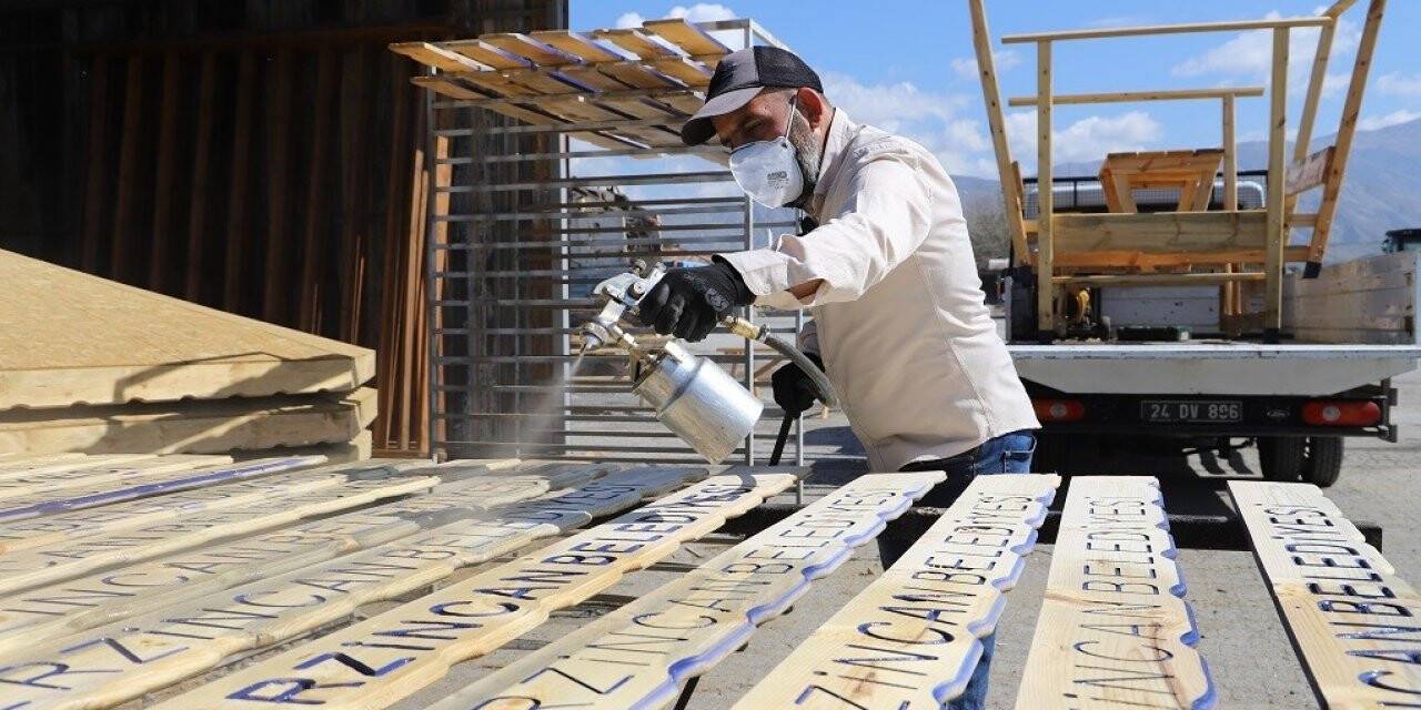 Belediyenin kendi atölyesinde üretim devam ediyor
