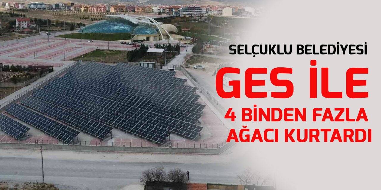 Selçuklu Belediyesi GES ile 4 binden fazla ağacı kurtardı