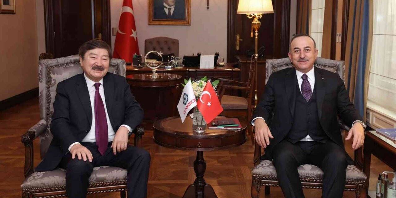 Bakan Çavuşoğlu, TÜRKSOY Genel Sekreteri Kaseinov ile görüştü