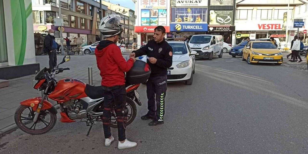 Yeni yılın ilk motor denetiminde 17 sürücüye 2 bin TL ceza