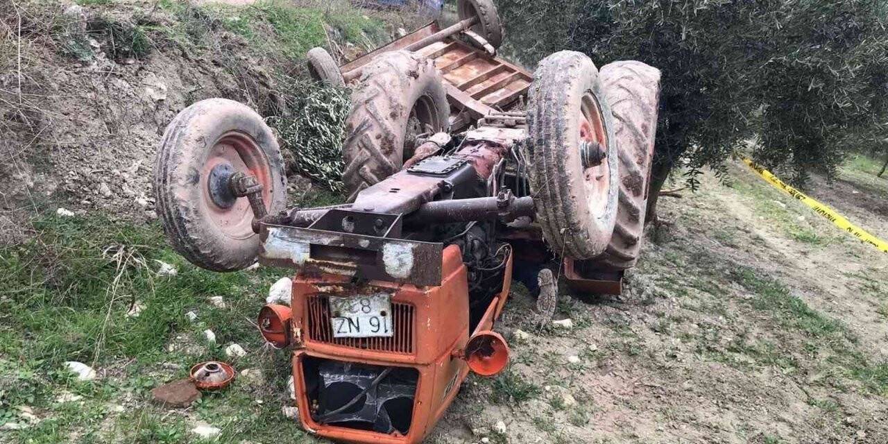 Devrilen traktörün altında kalan çiftçi hayatını kaybetti