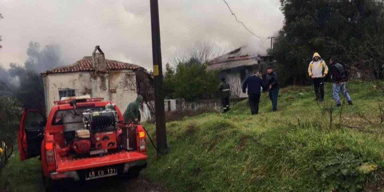 Yatağan’da ev yangını