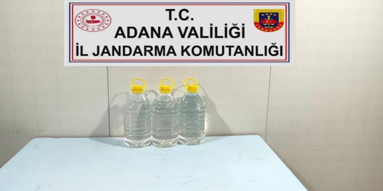 Adana’da 138,5 litre sahte alkol ele geçirildi