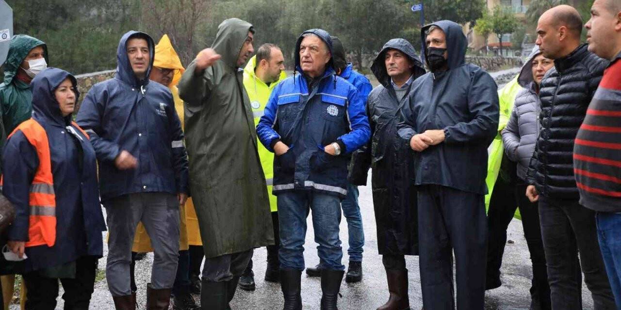 Başkan Gürün, etkili yağışın yaşandığı Marmaris’te incelemelerde bulundu