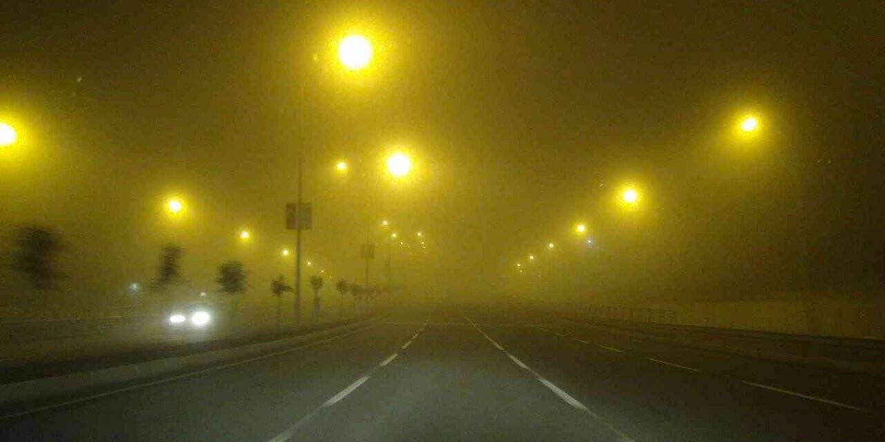 Şanlıurfa’da gece yarısı sis sürprizi