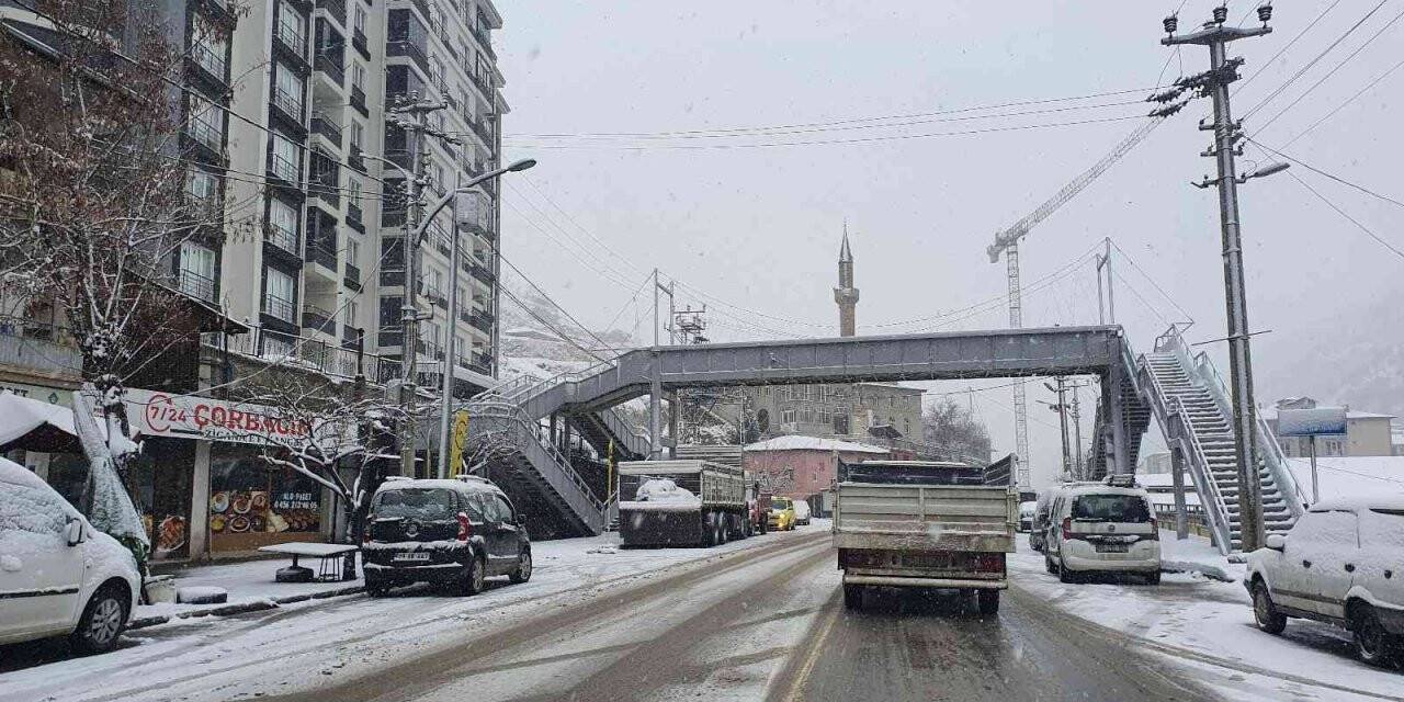 Gümüşhane’de kar yağışı etkili oluyor