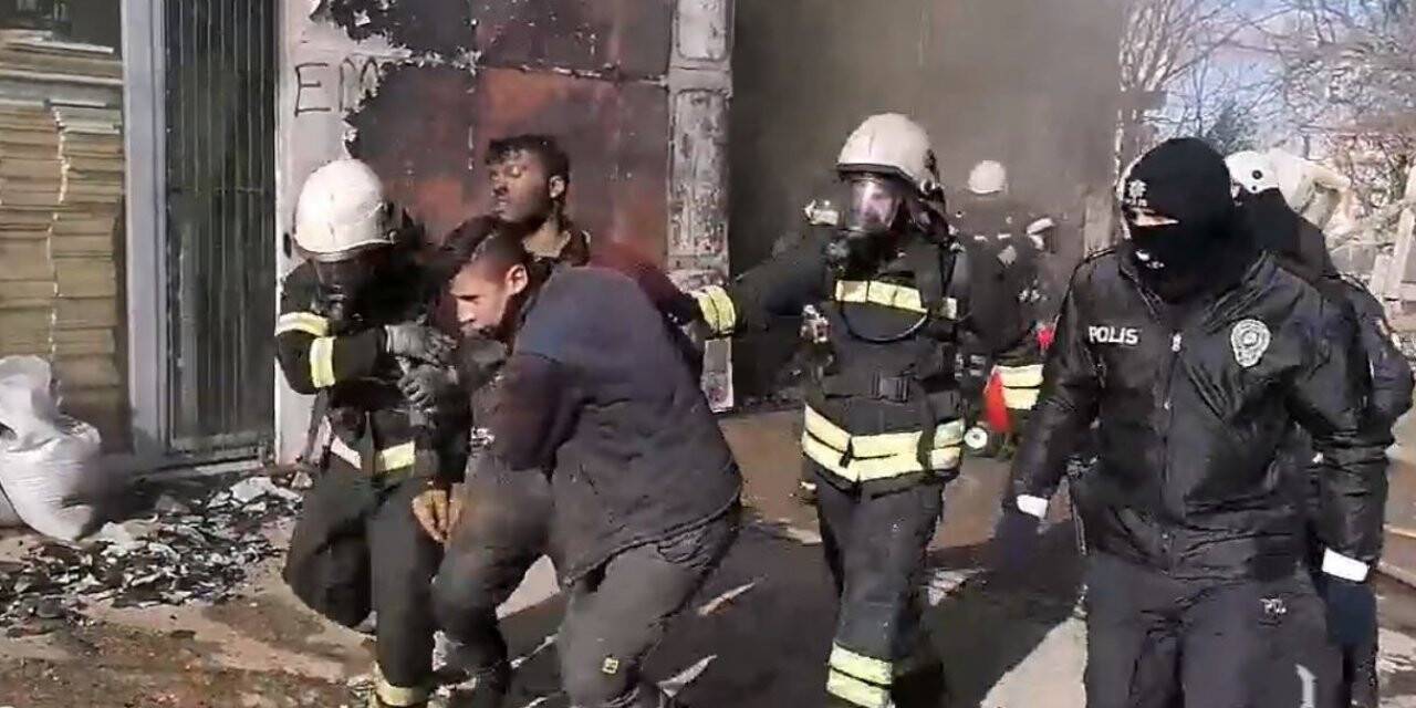 Çorlu’da geri dönüşüm deposundaki yangında can pazarı: 2 yaralı