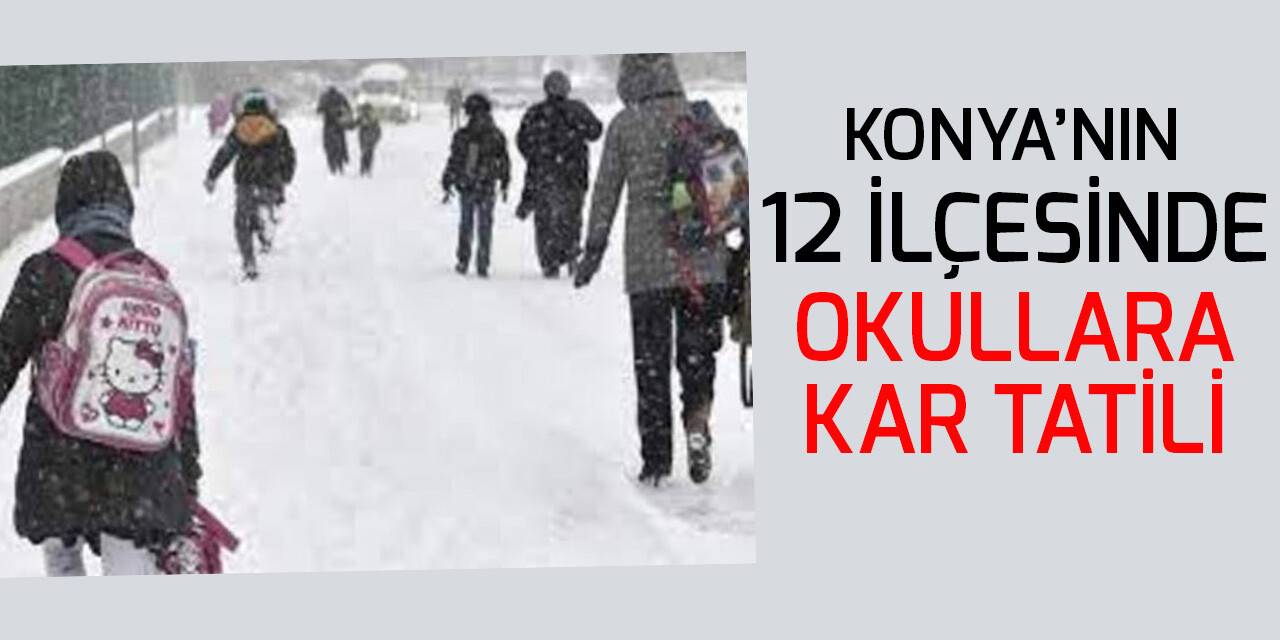 Konya’nın 12 ilçesinde okullara kar tatili