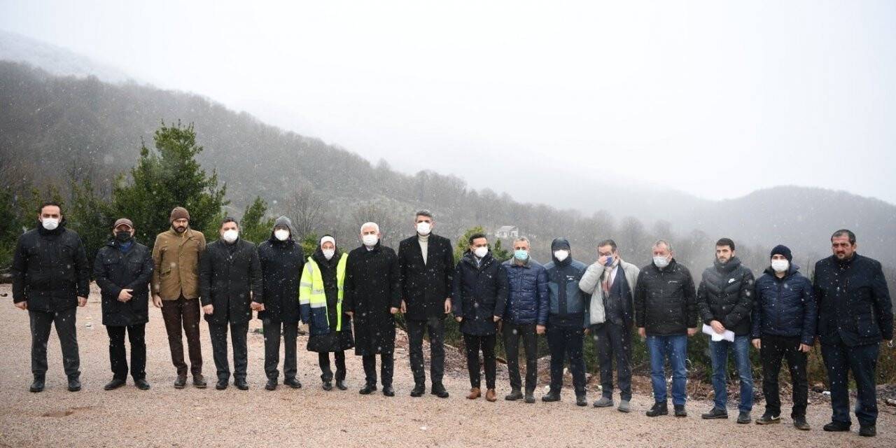 Gündoğdu ve Kocaman, teleferik proje alanını inceledi