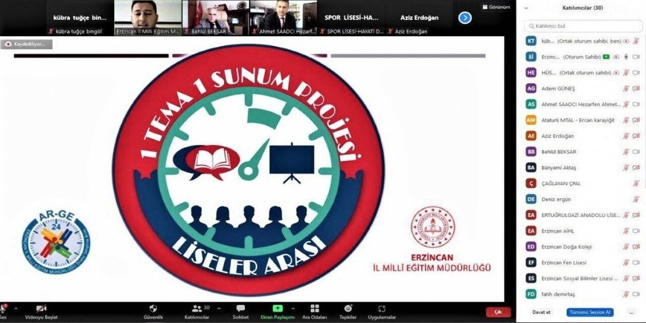 Liseler arası “1 Tema 1 Sunum Projesinin” tanıtım toplantısı yapıldı