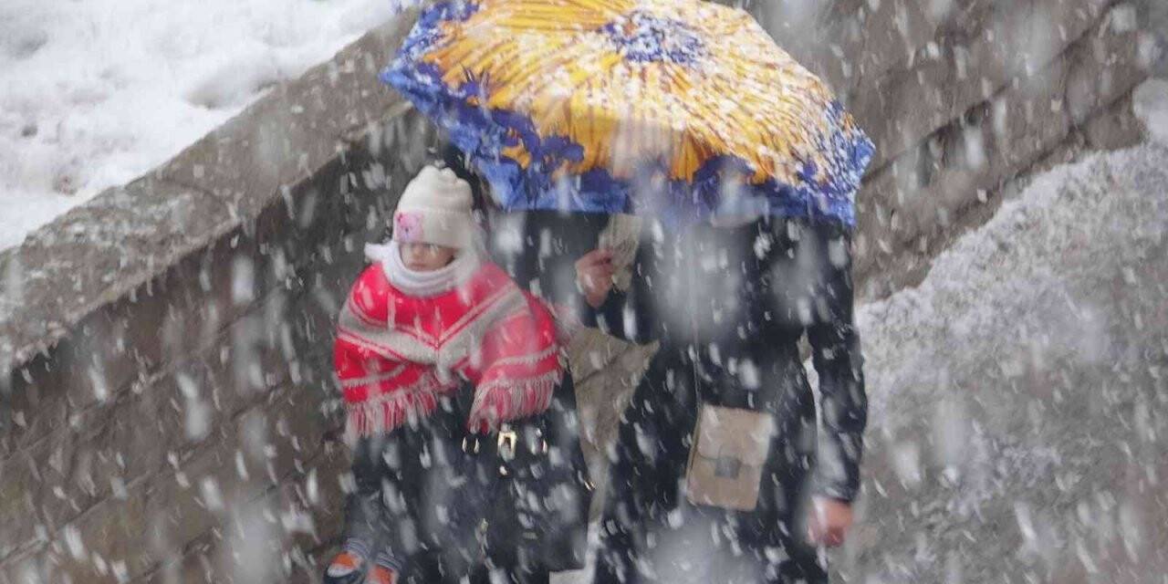 Van’da lapa lapa kar yağışı