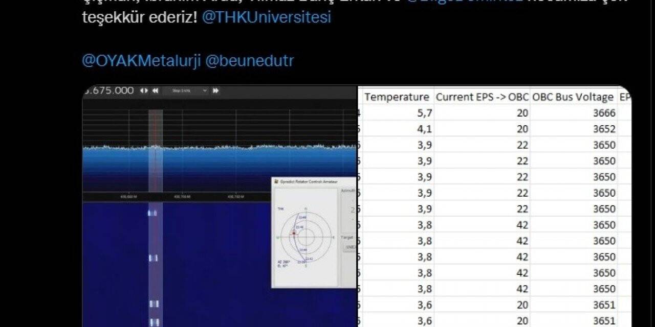 Türkiye’nin ilk cep uydusundan ilk sinyal alındı