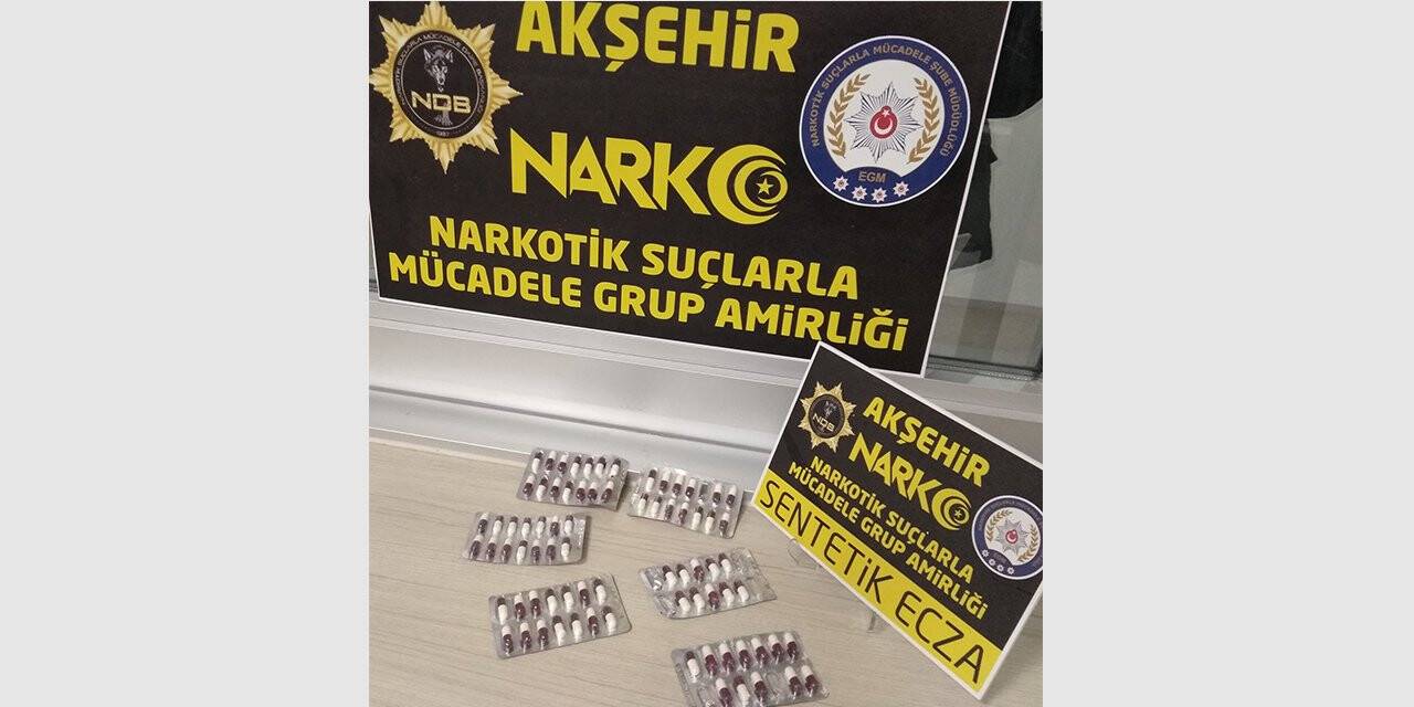 Akşehir’de 77 adet uyuşturucu hap ele geçirildi