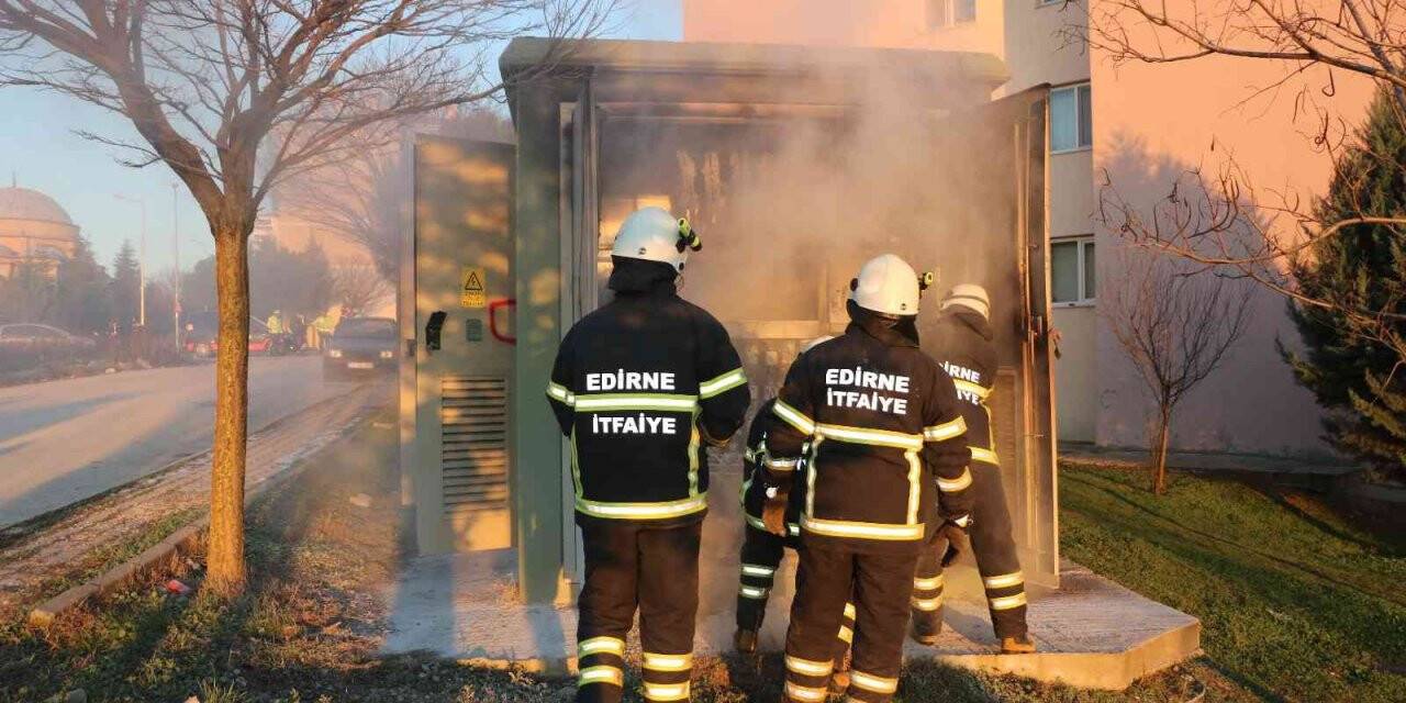 Edirne’de trafo patlaması sonrası yangında göz gözü görmedi