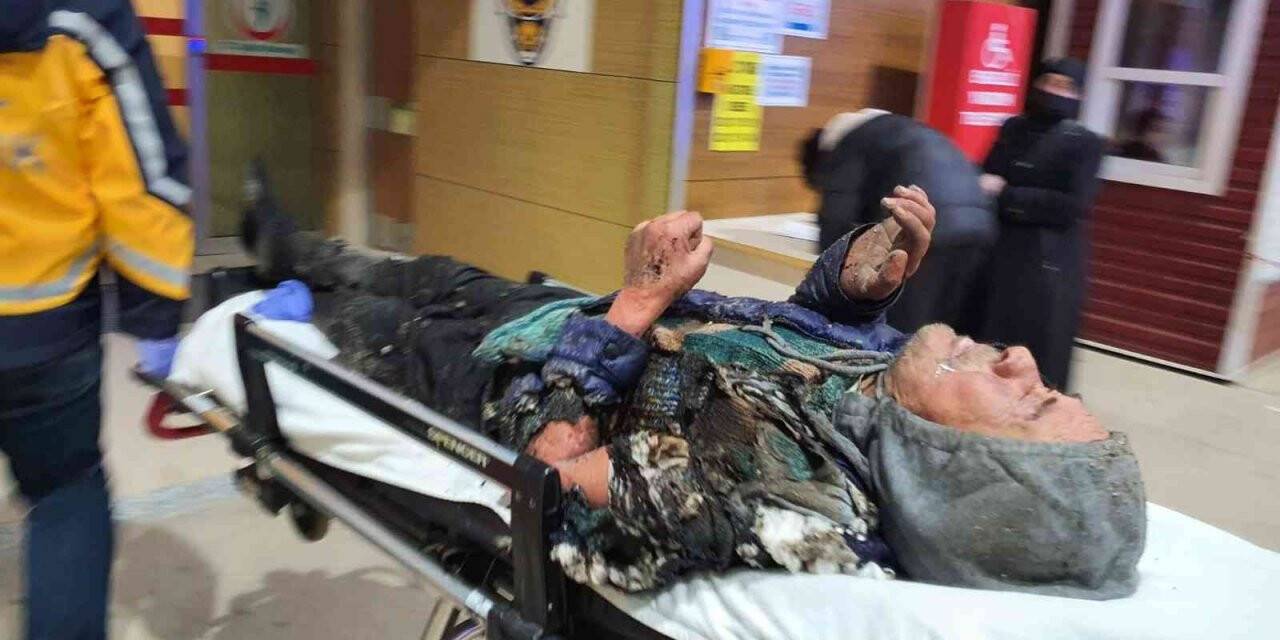 Bursa’da alkollü adam ısınmak için yaktığı ateşe düştü