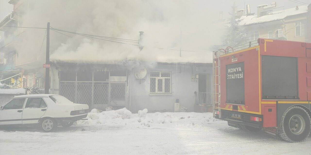 Seydişehir'de ev yangını