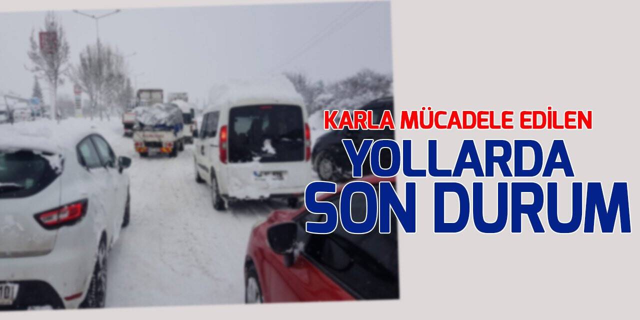 Türkiye'de karla mücadele edilen yollarda son durum