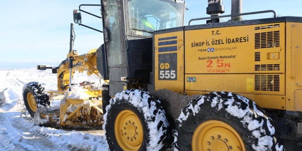 Sinop’ta kapalı köy yolu sayısı 79’a indi