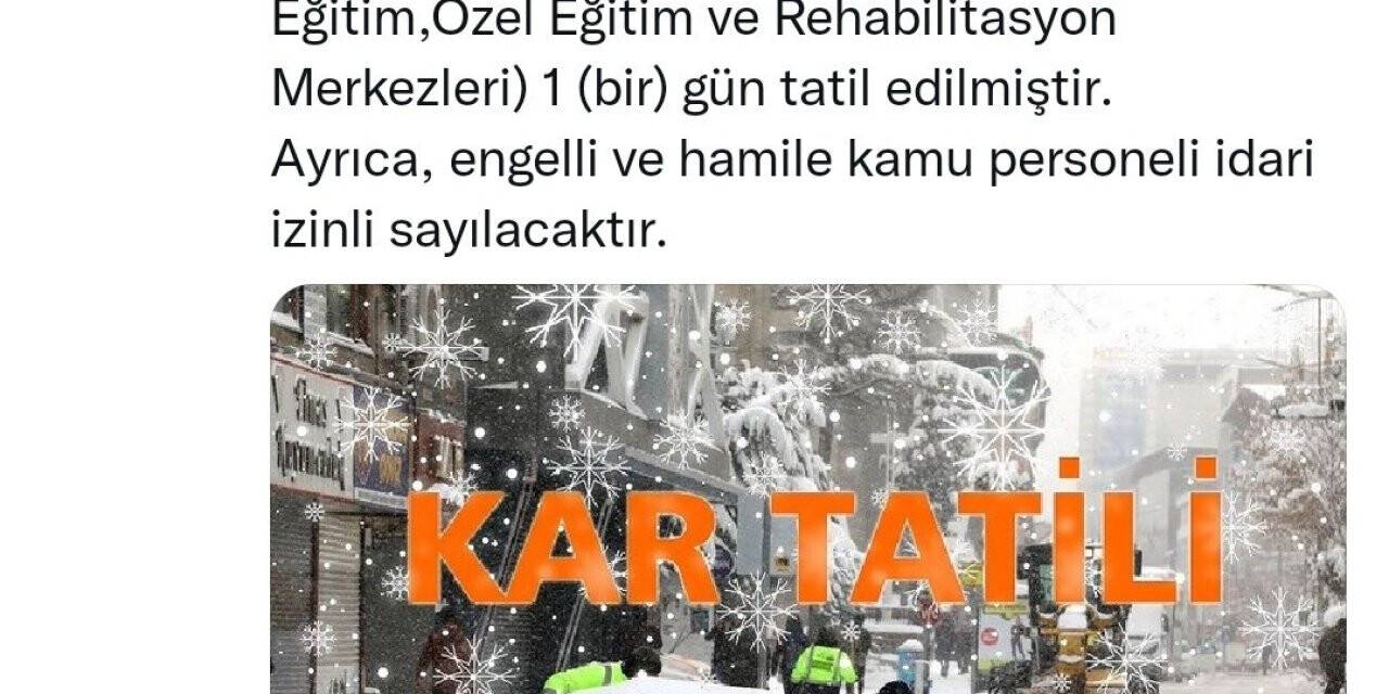 Gevaş’ta okullar 1 gün tatil
