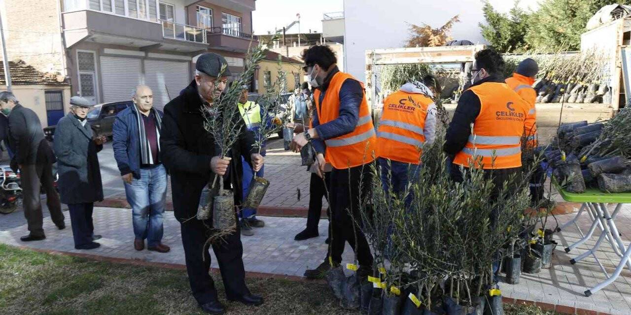 Üreticilere ’Geleceğe Nefes Ol’ sloganı ile binlerce fidan dağıtıldı