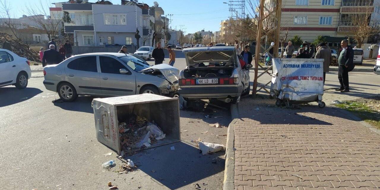 İki otomobil çarpıştı: 2 yaralı