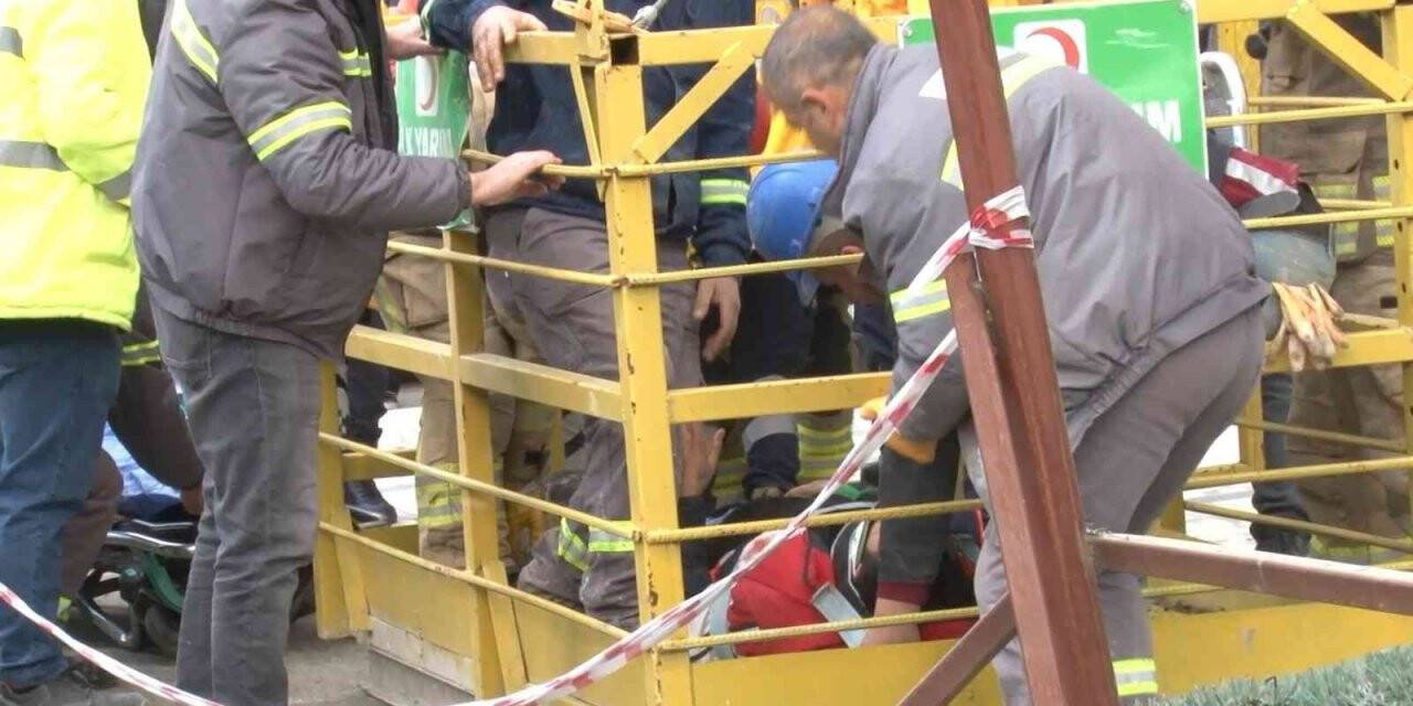 Kadıköy’de 25 metreden metro inşaatına düşen işçi ağır yaralandı