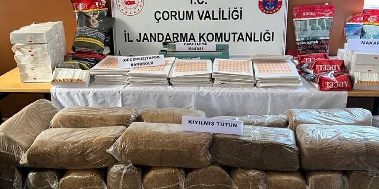 Çorum’da kaçak tütün operasyonu