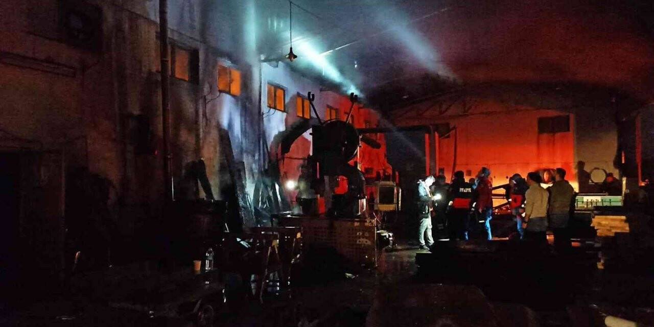 Kereste atölyesinde korkutan yangın