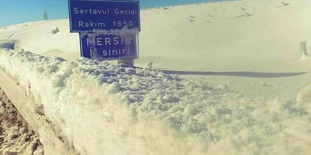 Mut Sertavul Geçidi’nde zincirsiz araç geçişine izin yok